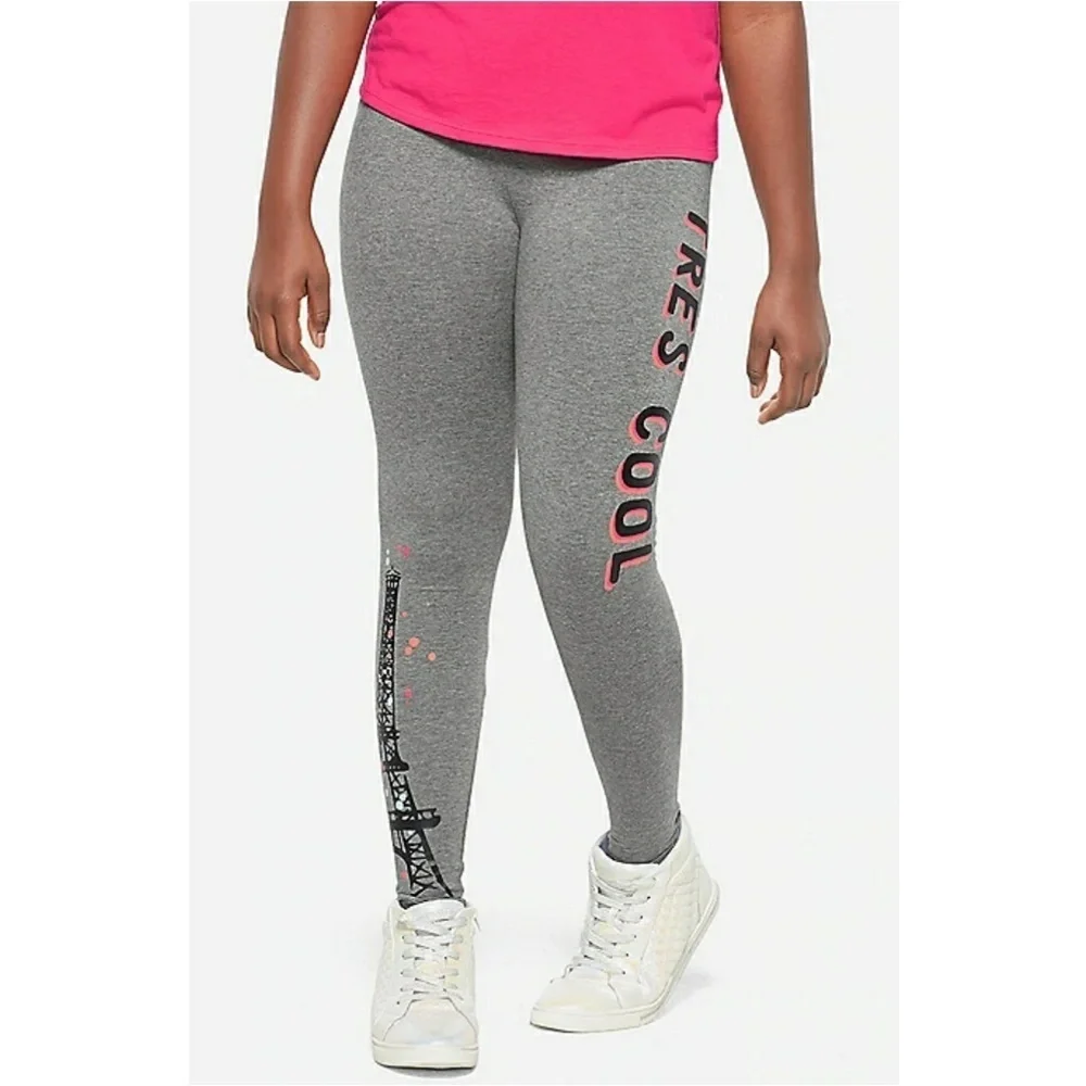 Justice Graphic Full Length Leggings Sz 10